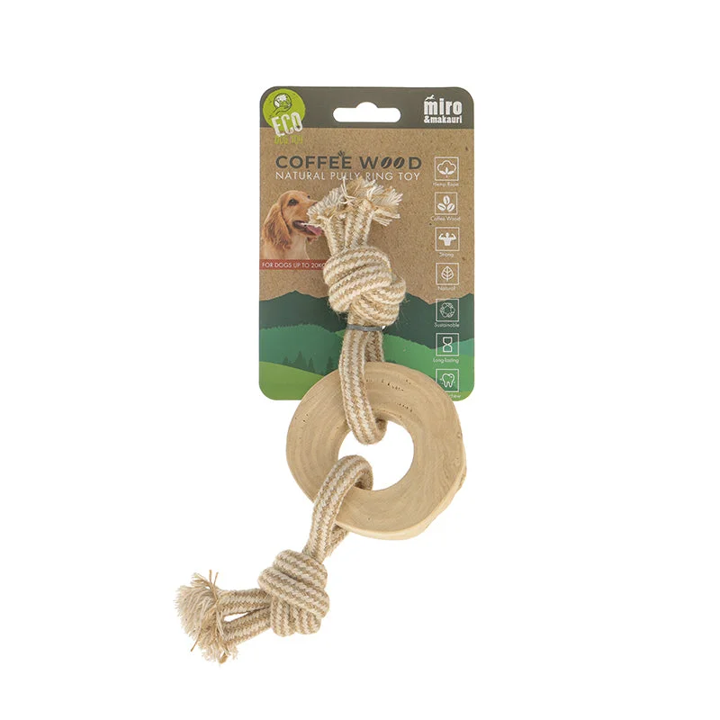 - Toys suitable for multi-pet familiesCoffee Wood Dog Chew - Pully Ring Toy