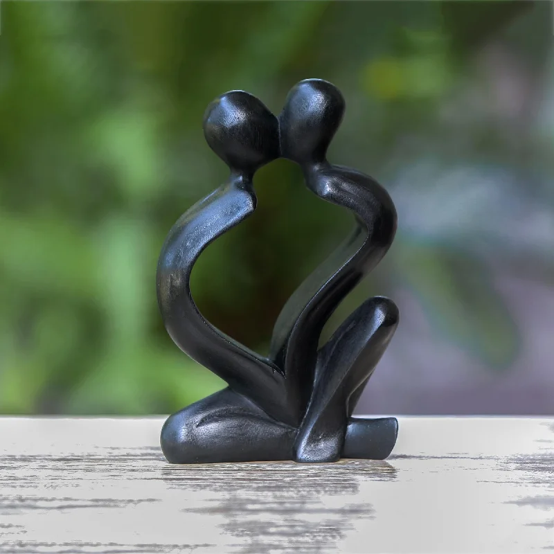 - Chinchilla cooling ice nest ceramic plateTimeless Love Hand-Carved Black Timeless Love Suar Wood Couple Sculpture - Chinchilla cooling ice nest ceramic plateTimeless Love Hand-Carved Black Timeless Love Suar Wood Couple Sculpture