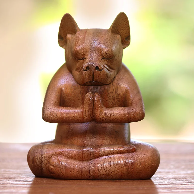 - Climbing pet constant temperature heating padYoga Boston Terrier in Brown Yoga Meditation Brown Boston Terrier Handmade Wood Statuette - Climbing pet constant temperature heating padYoga Boston Terrier in Brown Yoga Meditation Brown Boston Terrier Handmade Wood Statuette