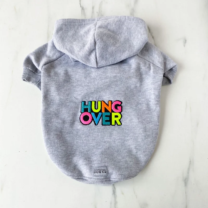 -Anti-slip claw protection raincoat FOR dogsHUNGOVER Slogan Sweatshirt | Dog Hoodie | Grey with Neon Embroidery -Anti-slip claw protection raincoat FOR dogsHUNGOVER Slogan Sweatshirt | Dog Hoodie | Grey with Neon Embroidery