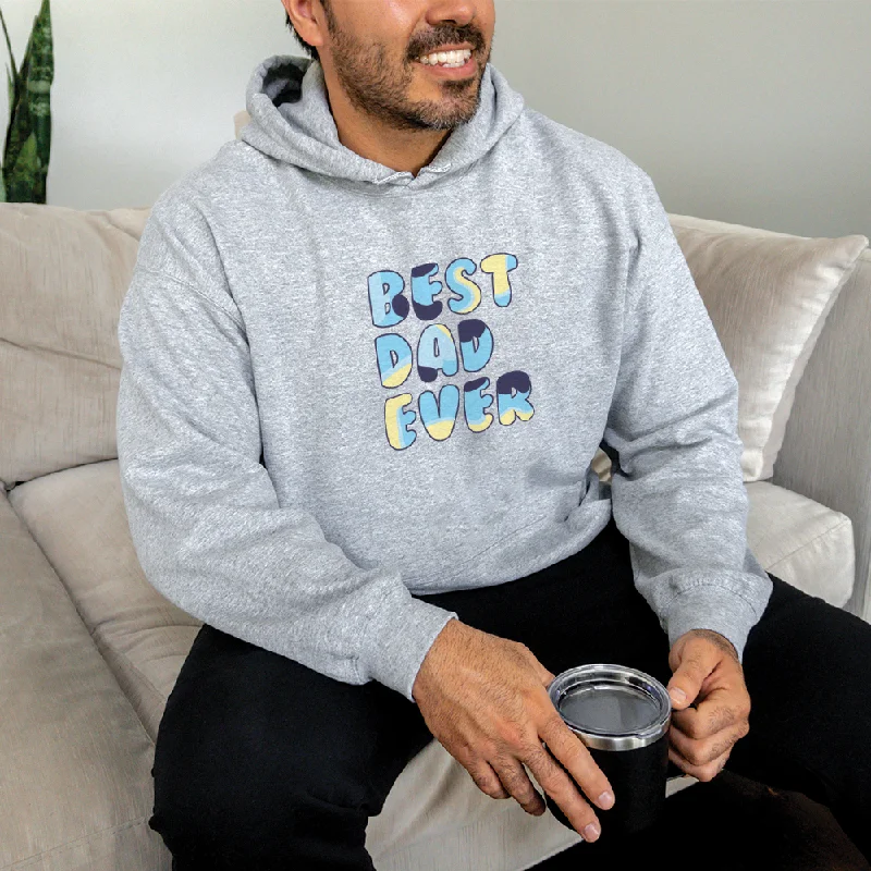 - Foldable and portable cat bagPuppy Dog - Best Dad Ever Heather Grey Hoodie
