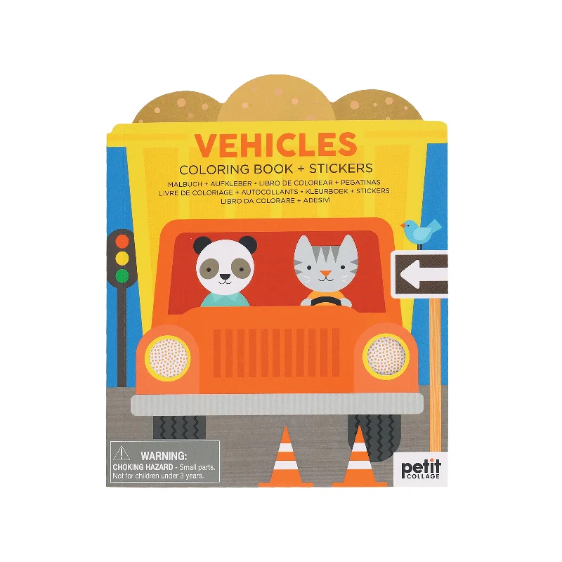 - Winter warm clothes for short-haired dogsColouring Book with Stickers - Vehicles