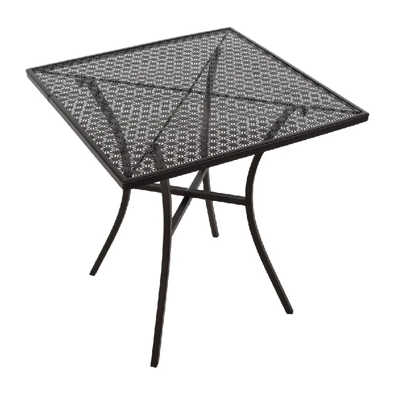 - Pet tear stain cleaning wipesBolero Black Steel Patterned Square Bistro Table 700mm - Pet tear stain cleaning wipesBolero Black Steel Patterned Square Bistro Table 700mm