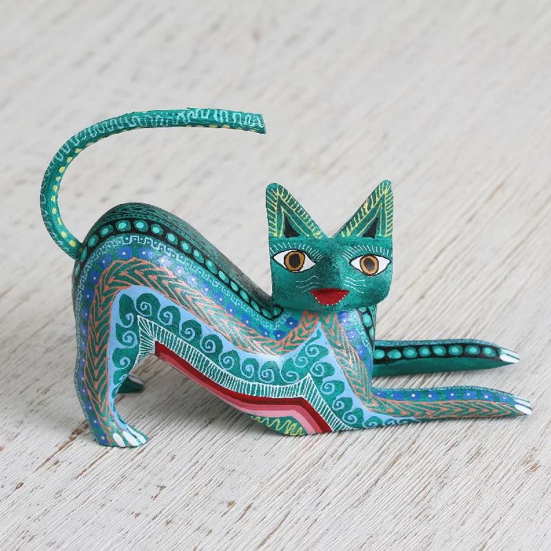 - Pet vitamin complex nutrition tabletsCat Stretch Wood Alebrije Figurine Cat in Green from Mexico - Pet vitamin complex nutrition tabletsCat Stretch Wood Alebrije Figurine Cat in Green from Mexico