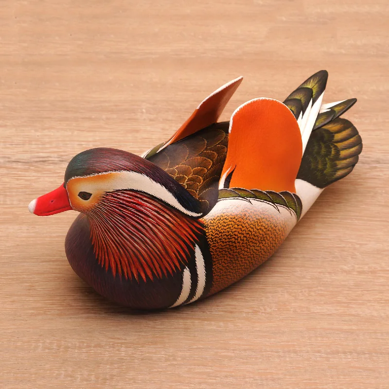 - Climbing pet constant temperature heating padMandarin Duck Original Hand Carved Wood Sculpture - Climbing pet constant temperature heating padMandarin Duck Original Hand Carved Wood Sculpture