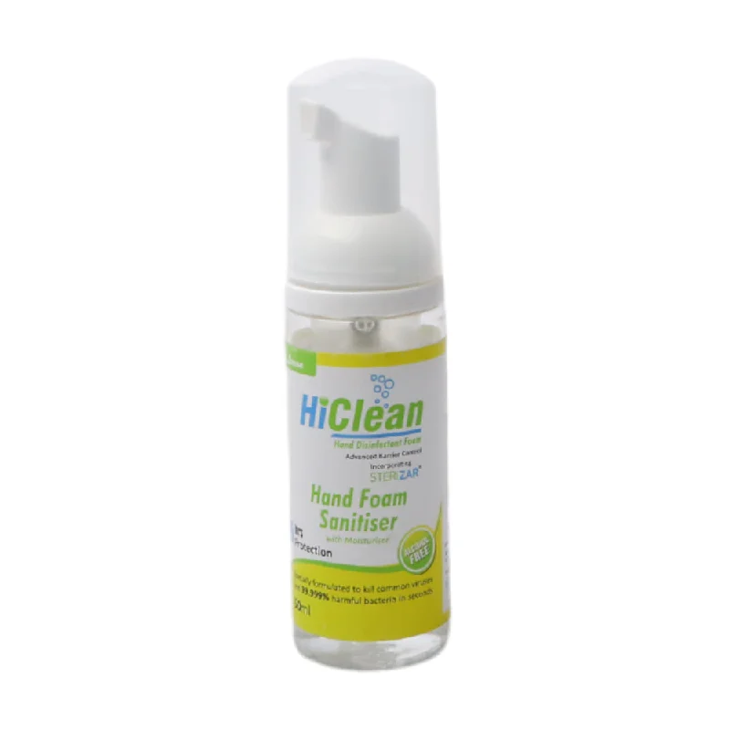 ---HICLEAN HAND SANITIZER FOAM WITH MOISTURISER 50ML