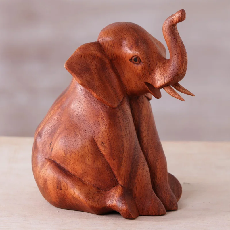 - Pet monitor with cameraElephant Child Hand Carved Suar Wood Baby Elephant Sculpture - Pet monitor with cameraElephant Child Hand Carved Suar Wood Baby Elephant Sculpture