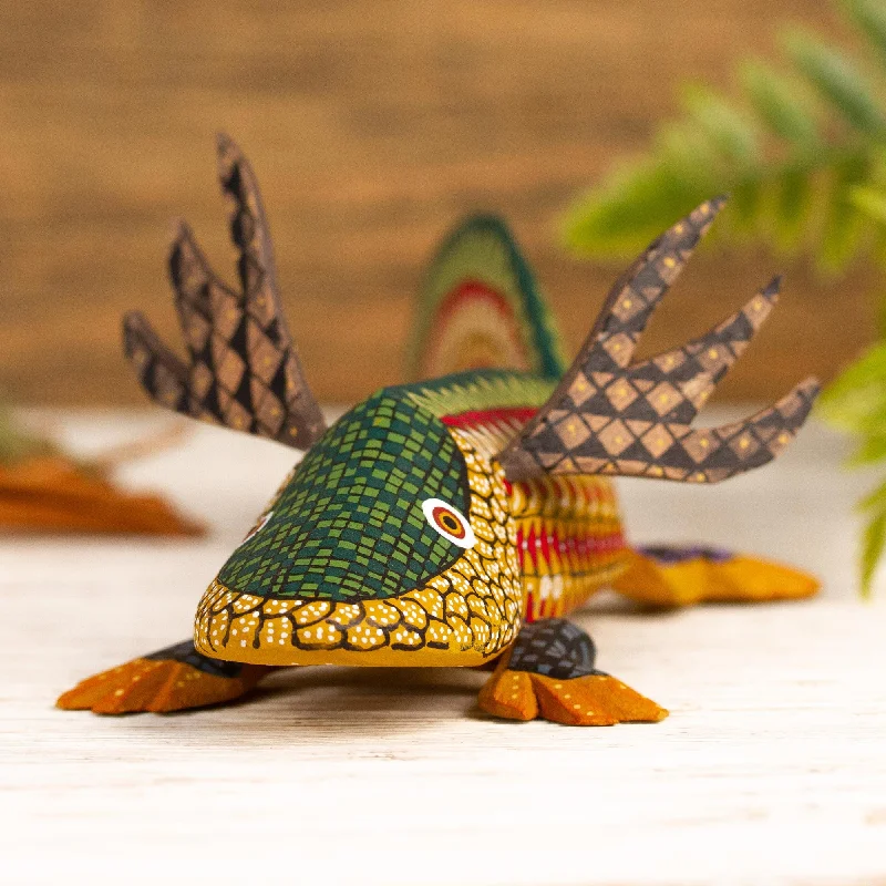  -Anti-scratch sofa protective coverAxolotl Copal Wood Axolotl Alebrije from Mexico