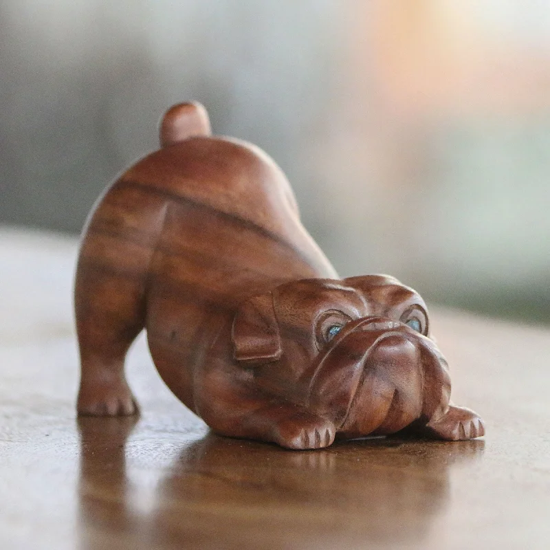 - Car dog seat beltBulldog Artisan Handcrafted Suar Wood Bulldog Sculpture from Bali - Car dog seat beltBulldog Artisan Handcrafted Suar Wood Bulldog Sculpture from Bali