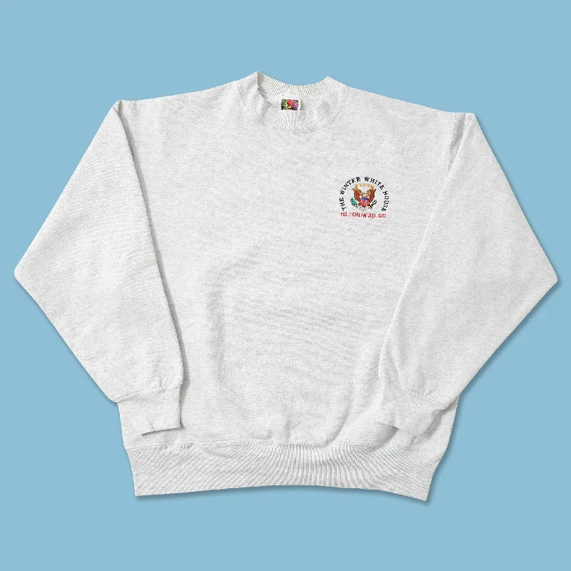 - Remote interactive pet feederVintage Winter White House Sweater Large