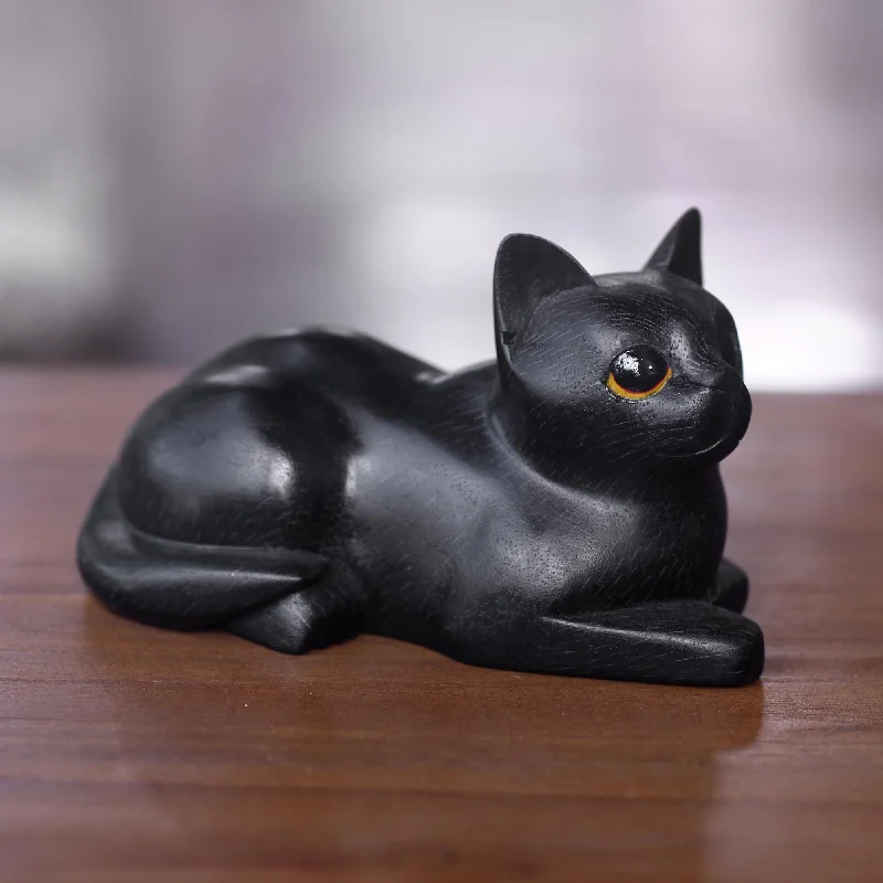 -Anti-slip claw protection raincoat FOR dogsStay Calm Black Cat Artisan Crafted Black Cat Sculpture from Indonesia -Anti-slip claw protection raincoat FOR dogsStay Calm Black Cat Artisan Crafted Black Cat Sculpture from Indonesia