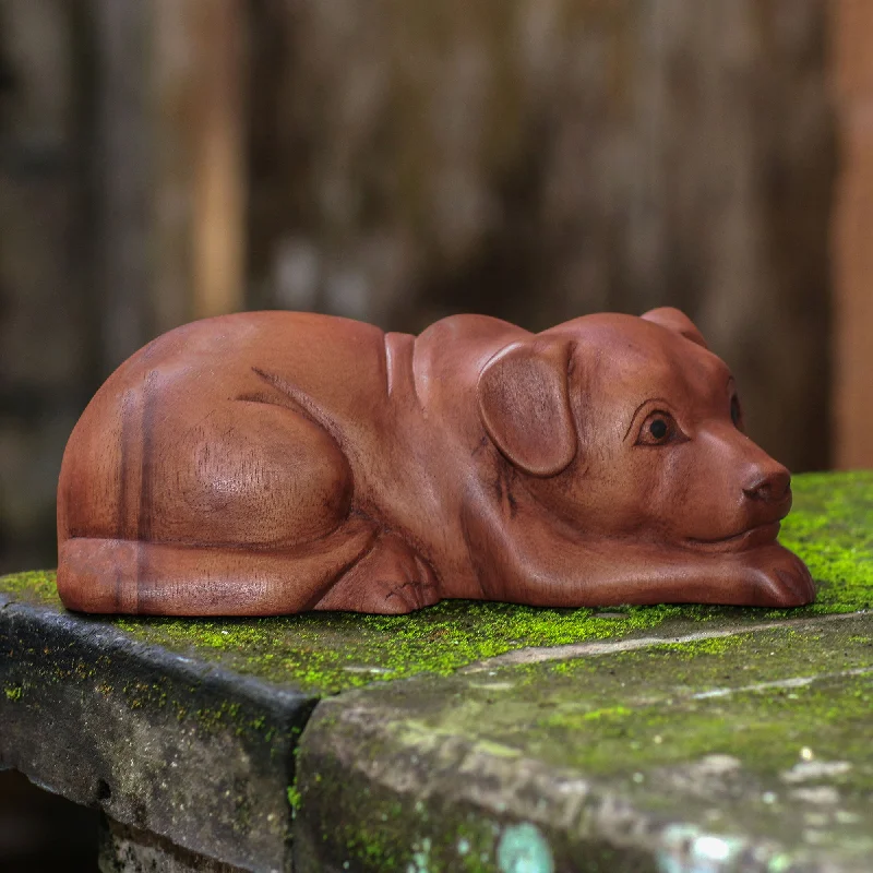 - Chinchilla cooling ice nest ceramic plateGood Boy Hand-Carved Suar Wood Dog Sculpture from Bali - Chinchilla cooling ice nest ceramic plateGood Boy Hand-Carved Suar Wood Dog Sculpture from Bali