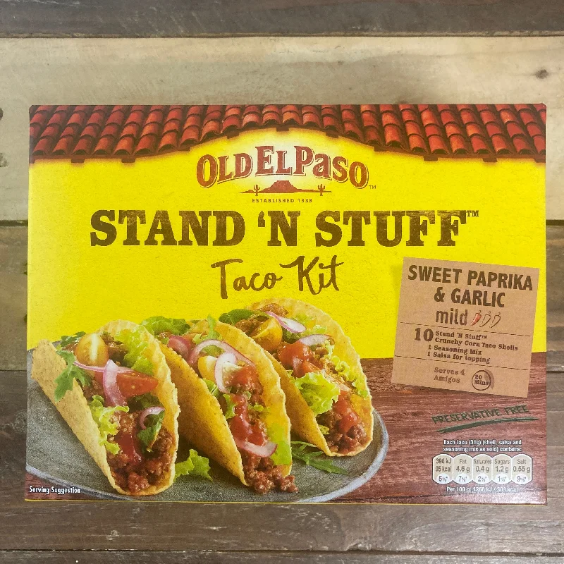 - Rabbit grass rack to prevent waste food boxOld El Paso Stand 'N' Stuff Sweet Paprika & Garlic Taco Kit 312g - Rabbit grass rack to prevent waste food boxOld El Paso Stand 'N' Stuff Sweet Paprika & Garlic Taco Kit 312g