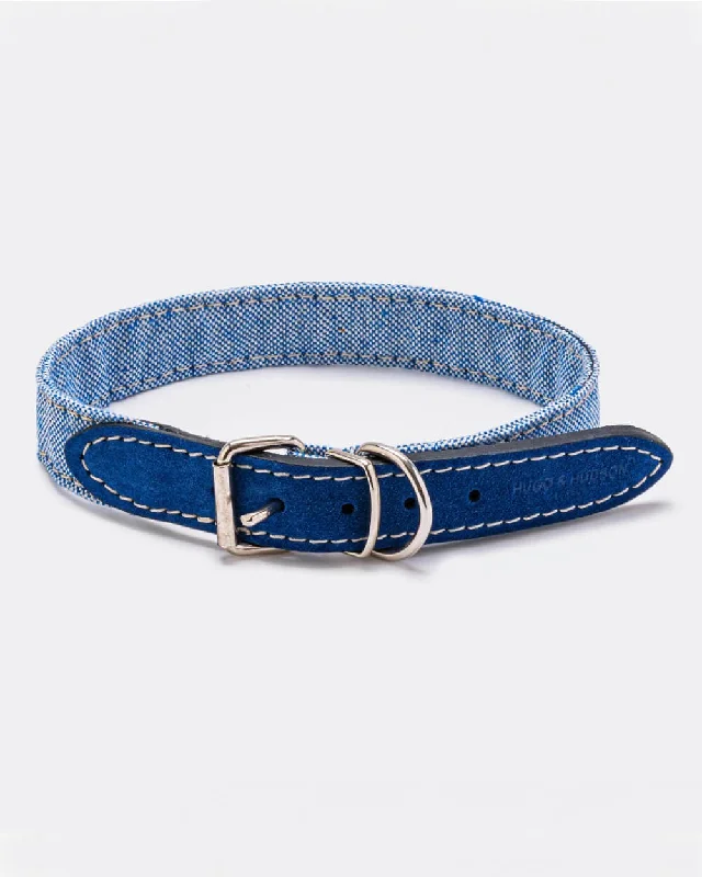 - Cat nail clippers with LED lightsFabric and Suede Leather Dog Collar - Blue