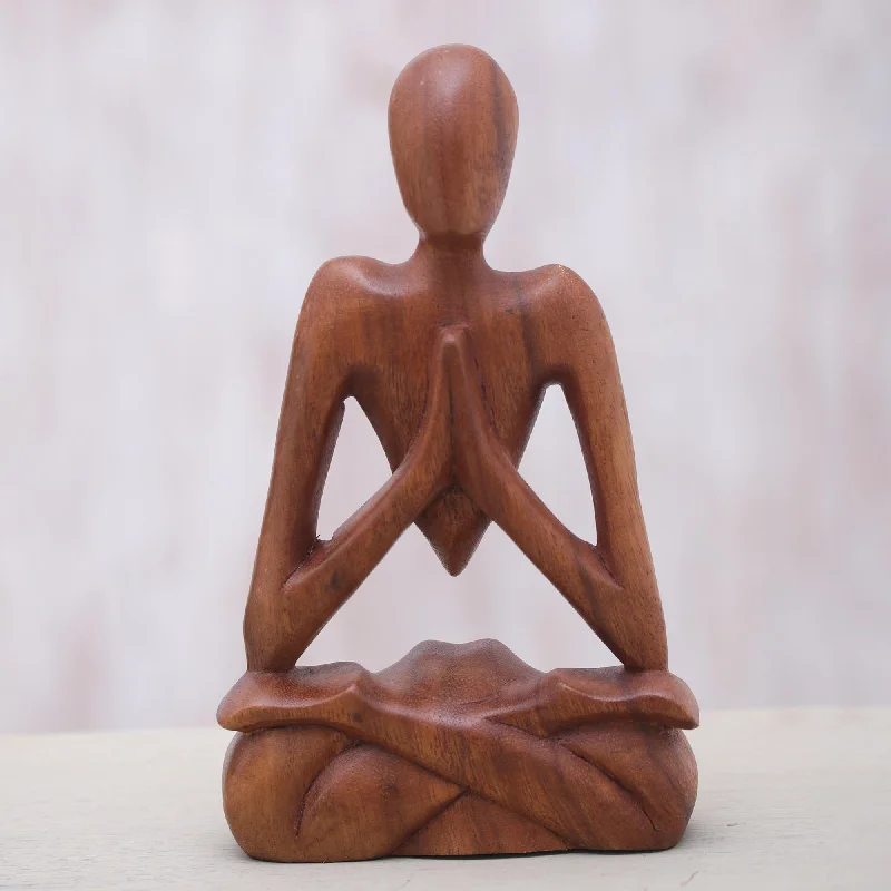 - Pet stroller can be taken on the planeNatural Meditation Wood Lotus Meditation Yoga Sculpture Hand Carved in Bali