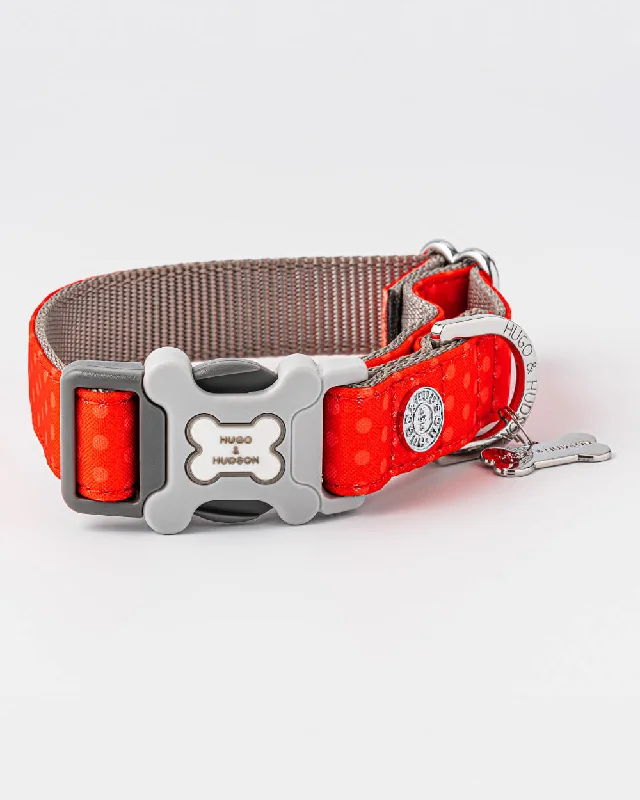 - Postoperative pet anti-licking Elizabethan collarRed and Coral Polka Dot Fabric Dog Collar - Postoperative pet anti-licking Elizabethan collarRed and Coral Polka Dot Fabric Dog Collar