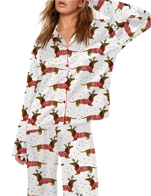  -Non-contact cat thermometerSausage Dog Christmas Pajamas
