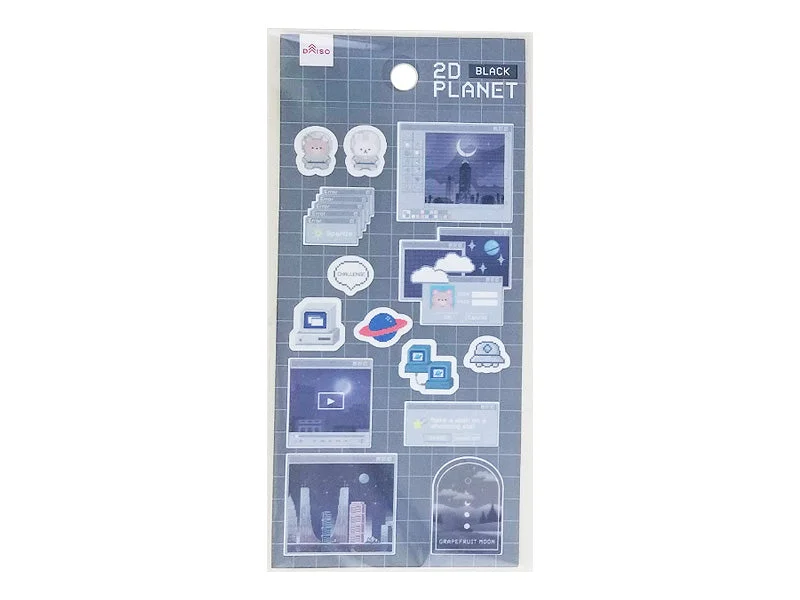 - Hamster silent running wheel to prevent chewingSticker Sheet 2D Planet Black