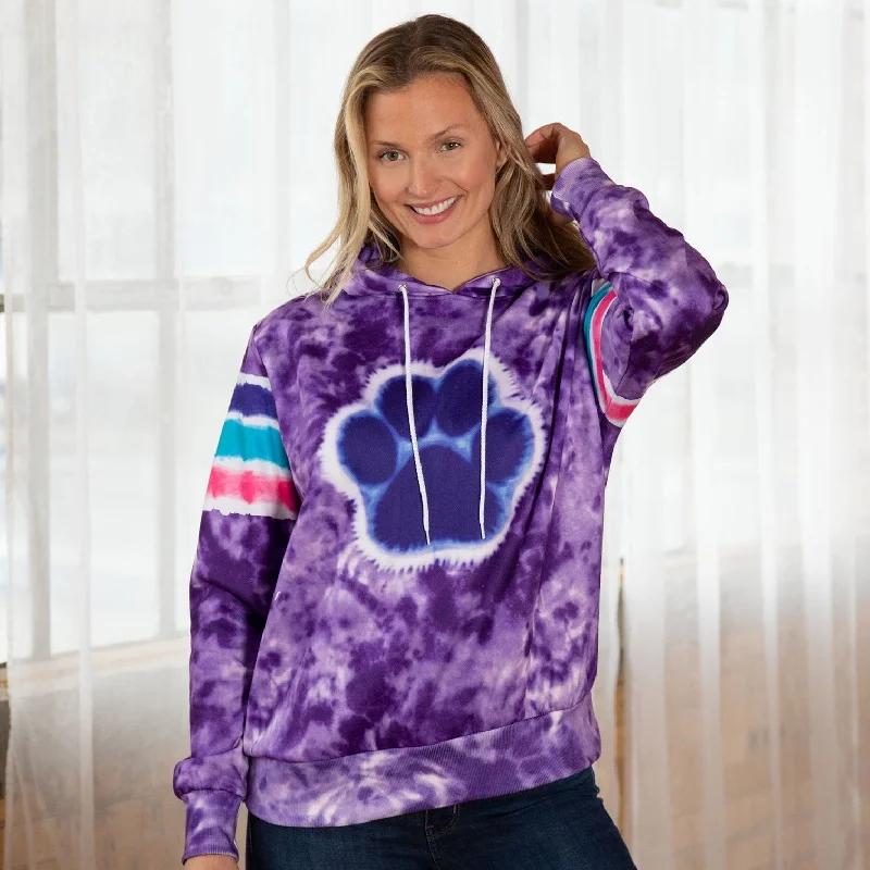 - Solid wood cat climbing frame customizedPaw Tie-Dye Stripe Lightweight Hoodie