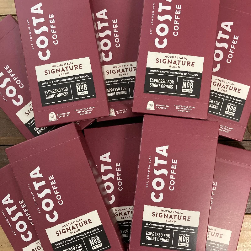- Dog disposable foam shower gel100x Costa Mocha Italia Signature Nespresso Coffee Capsules (10 Packs of 10 Pods) - Dog disposable foam shower gel100x Costa Mocha Italia Signature Nespresso Coffee Capsules (10 Packs of 10 Pods)