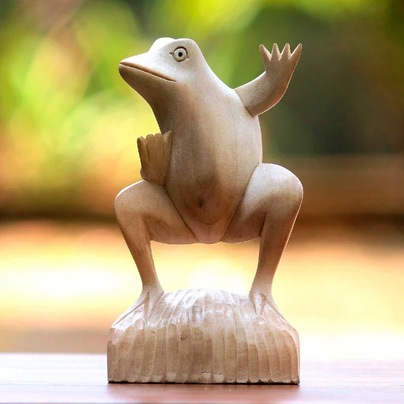 - Pet water dispenser UV sterilization versionDancing Frog Whimsical Artisan Carved Balinese Dancing Frog - Pet water dispenser UV sterilization versionDancing Frog Whimsical Artisan Carved Balinese Dancing Frog