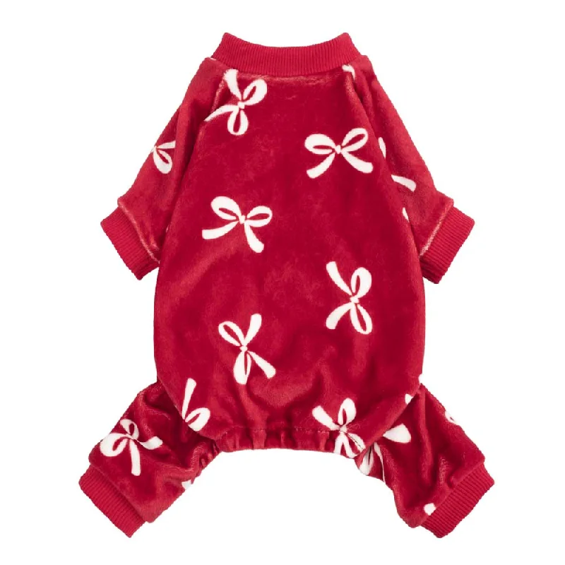 - Car dog seat beltValentine Bowknot Dog Pajamas