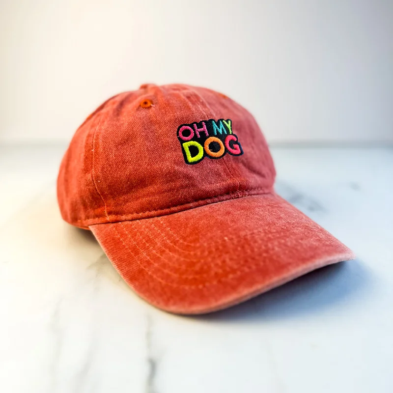 - Summer pet ice matUnisex Embroidered OHMYDOG Cap | Orange Rust