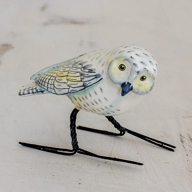 - Pet monitor with cameraSnowy Owl Hand Painted Snowy Owl Ceramic Bird Figurine from Guatemala - Pet monitor with cameraSnowy Owl Hand Painted Snowy Owl Ceramic Bird Figurine from Guatemala