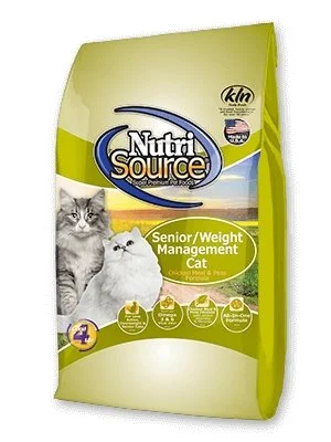    - Cat food for spayed/neutered cats  NutriSource Cat Senior Weight Management