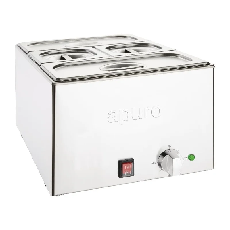 - Automatic induction pet water dispenserApuro Bain-Marie with Pans 2x1/3 & 2x1/6 Pans 150mm Deep Inc Lids - Automatic induction pet water dispenserApuro Bain-Marie with Pans 2x1/3 & 2x1/6 Pans 150mm Deep Inc Lids