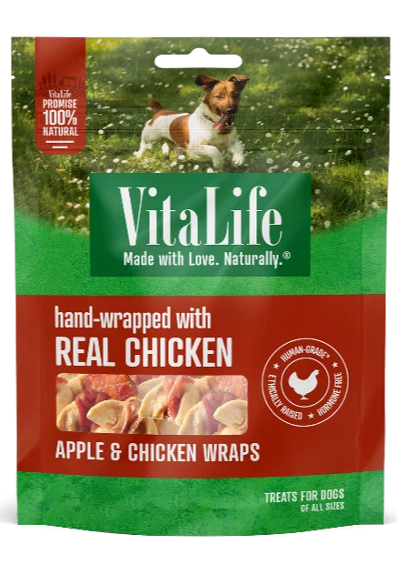 -Grain-free dog food recommendationVitaLife Jerky Treats Apple & Chicken Wrap 400g