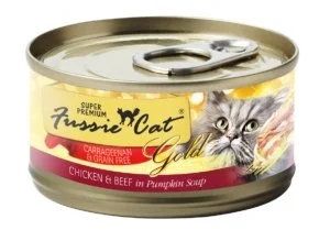    - How is Bricky cat food?  Fussie Cat Super Premium Chicken and Beef Formula In Gravy 2.8oz