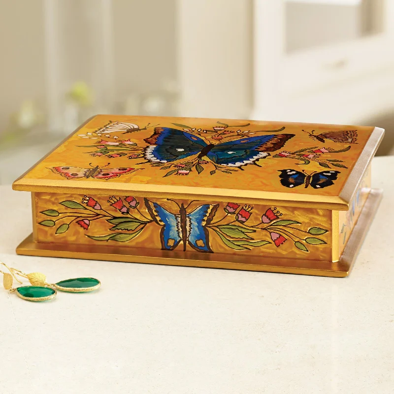 - Air box TSA certified check-inButterfly Court Reverse Painted Glass on Wood Jewelry Box with Butterflies - Air box TSA certified check-inButterfly Court Reverse Painted Glass on Wood Jewelry Box with Butterflies