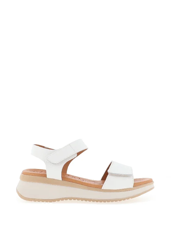 Oh My Sandals Velcro Strap Platform Sandals, White