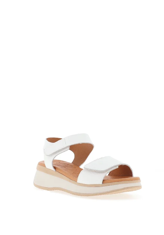 Oh My Sandals Velcro Strap Platform Sandals, White