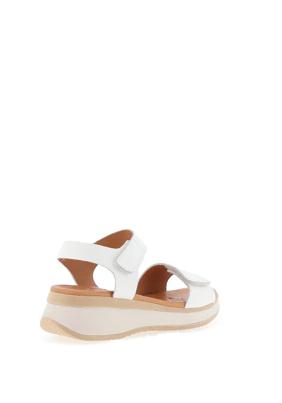 Oh My Sandals Velcro Strap Platform Sandals, White