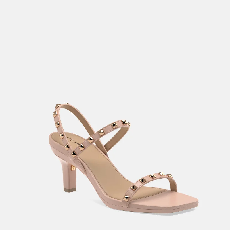 The Miranda - Taupe Blush Leather Stud + Stiletto Heel Kit 3 Taupe Blush-FINAL SALE