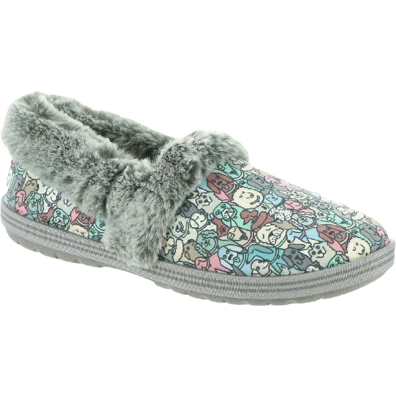 BOBS From Skechers Womens Pooch Parade Faux Suede Faux Fur Chukka